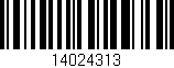 Código de barras (EAN, GTIN, SKU, ISBN): '14024313'