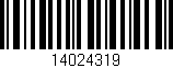 Código de barras (EAN, GTIN, SKU, ISBN): '14024319'