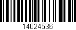 Código de barras (EAN, GTIN, SKU, ISBN): '14024536'
