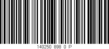 Código de barras (EAN, GTIN, SKU, ISBN): '140250_898_0_P'