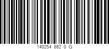 Código de barras (EAN, GTIN, SKU, ISBN): '140254_882_0_G'