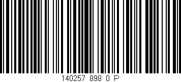 Código de barras (EAN, GTIN, SKU, ISBN): '140257_898_0_P'