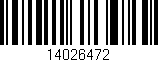 Código de barras (EAN, GTIN, SKU, ISBN): '14026472'