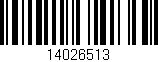 Código de barras (EAN, GTIN, SKU, ISBN): '14026513'
