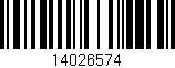 Código de barras (EAN, GTIN, SKU, ISBN): '14026574'