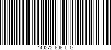 Código de barras (EAN, GTIN, SKU, ISBN): '140272_898_0_G'