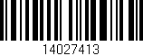Código de barras (EAN, GTIN, SKU, ISBN): '14027413'
