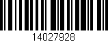 Código de barras (EAN, GTIN, SKU, ISBN): '14027928'