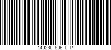 Código de barras (EAN, GTIN, SKU, ISBN): '140280_906_0_P'