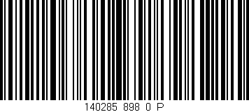 Código de barras (EAN, GTIN, SKU, ISBN): '140285_898_0_P'