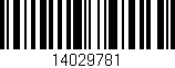 Código de barras (EAN, GTIN, SKU, ISBN): '14029781'