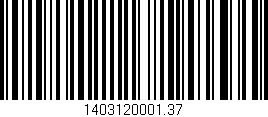 Código de barras (EAN, GTIN, SKU, ISBN): '1403120001.37'