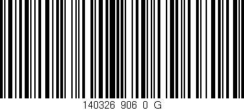 Código de barras (EAN, GTIN, SKU, ISBN): '140326_906_0_G'
