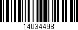 Código de barras (EAN, GTIN, SKU, ISBN): '14034498'