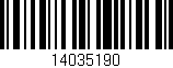 Código de barras (EAN, GTIN, SKU, ISBN): '14035190'