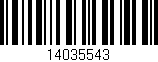Código de barras (EAN, GTIN, SKU, ISBN): '14035543'