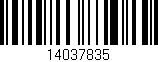 Código de barras (EAN, GTIN, SKU, ISBN): '14037835'