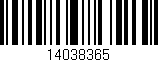 Código de barras (EAN, GTIN, SKU, ISBN): '14038365'
