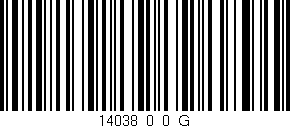 Código de barras (EAN, GTIN, SKU, ISBN): '14038_0_0_G'
