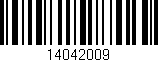 Código de barras (EAN, GTIN, SKU, ISBN): '14042009'