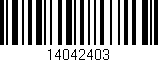 Código de barras (EAN, GTIN, SKU, ISBN): '14042403'