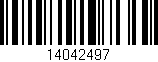 Código de barras (EAN, GTIN, SKU, ISBN): '14042497'