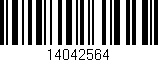 Código de barras (EAN, GTIN, SKU, ISBN): '14042564'