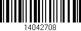 Código de barras (EAN, GTIN, SKU, ISBN): '14042708'