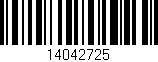 Código de barras (EAN, GTIN, SKU, ISBN): '14042725'