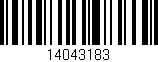 Código de barras (EAN, GTIN, SKU, ISBN): '14043183'