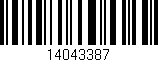 Código de barras (EAN, GTIN, SKU, ISBN): '14043387'