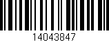 Código de barras (EAN, GTIN, SKU, ISBN): '14043847'