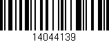 Código de barras (EAN, GTIN, SKU, ISBN): '14044139'