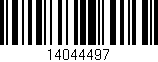 Código de barras (EAN, GTIN, SKU, ISBN): '14044497'