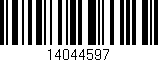 Código de barras (EAN, GTIN, SKU, ISBN): '14044597'