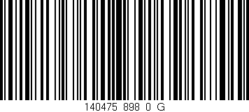 Código de barras (EAN, GTIN, SKU, ISBN): '140475_898_0_G'