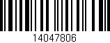 Código de barras (EAN, GTIN, SKU, ISBN): '14047806'