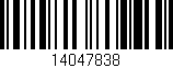 Código de barras (EAN, GTIN, SKU, ISBN): '14047838'