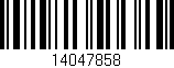 Código de barras (EAN, GTIN, SKU, ISBN): '14047858'