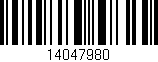 Código de barras (EAN, GTIN, SKU, ISBN): '14047980'