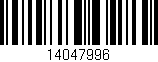 Código de barras (EAN, GTIN, SKU, ISBN): '14047996'
