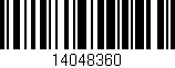 Código de barras (EAN, GTIN, SKU, ISBN): '14048360'