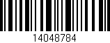 Código de barras (EAN, GTIN, SKU, ISBN): '14048784'