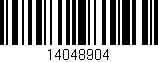 Código de barras (EAN, GTIN, SKU, ISBN): '14048904'