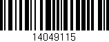 Código de barras (EAN, GTIN, SKU, ISBN): '14049115'