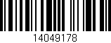 Código de barras (EAN, GTIN, SKU, ISBN): '14049178'