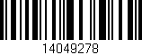 Código de barras (EAN, GTIN, SKU, ISBN): '14049278'