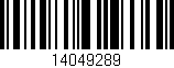 Código de barras (EAN, GTIN, SKU, ISBN): '14049289'