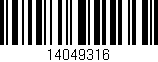 Código de barras (EAN, GTIN, SKU, ISBN): '14049316'