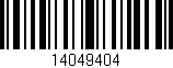 Código de barras (EAN, GTIN, SKU, ISBN): '14049404'